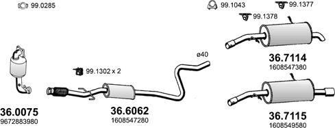 ASSO ART4540 - Система випуску ОГ autocars.com.ua