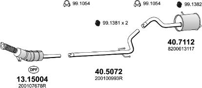 ASSO ART4553 - Система випуску ОГ autocars.com.ua