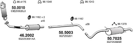 ASSO ART4557 - Система випуску ОГ autocars.com.ua