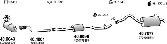ASSO ART4584 - Система випуску ОГ autocars.com.ua
