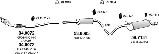 ASSO ART4599 - Система випуску ОГ autocars.com.ua