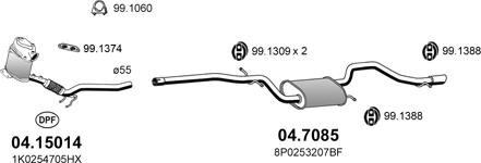 ASSO ART4605 - Система випуску ОГ autocars.com.ua
