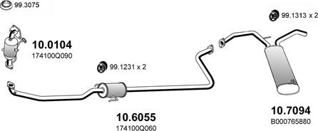ASSO ART4616 - Система випуску ОГ autocars.com.ua
