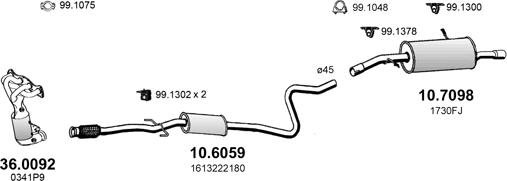 ASSO ART4626 - Система випуску ОГ autocars.com.ua