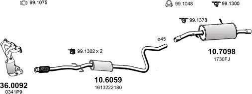 ASSO ART4628 - Система випуску ОГ autocars.com.ua