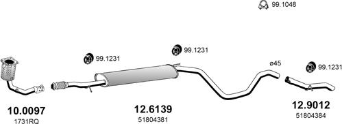 ASSO ART4638 - Система випуску ОГ autocars.com.ua