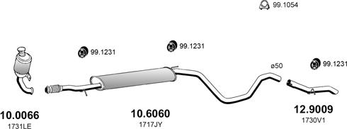 ASSO ART4640 - Система випуску ОГ autocars.com.ua