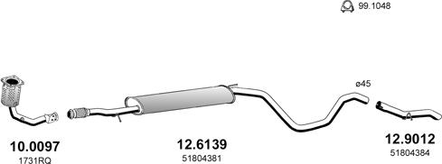 ASSO ART4647 - Система випуску ОГ autocars.com.ua