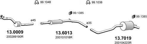 ASSO ART4667 - Система випуску ОГ autocars.com.ua