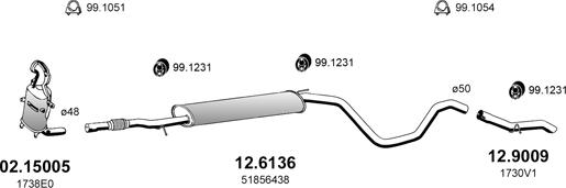 ASSO ART4680 - Система випуску ОГ autocars.com.ua