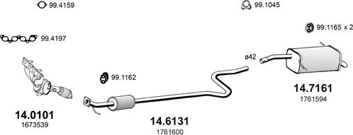 ASSO ART4688 - Система випуску ОГ autocars.com.ua