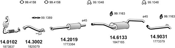 ASSO ART4693 - Система випуску ОГ autocars.com.ua