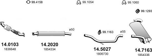 ASSO ART4694 - Система випуску ОГ autocars.com.ua