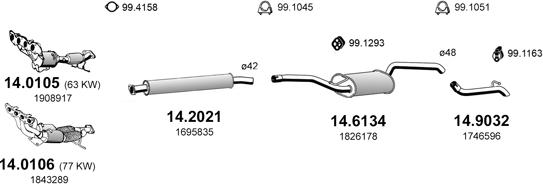 ASSO ART4698 - Система випуску ОГ autocars.com.ua