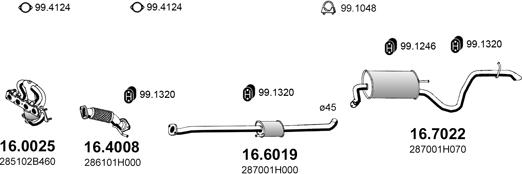 ASSO ART4732 - Система випуску ОГ autocars.com.ua