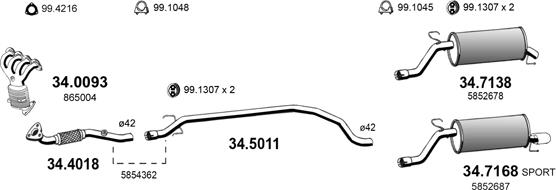 ASSO ART4755 - Система випуску ОГ autocars.com.ua