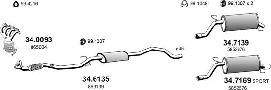 ASSO ART4756 - Система випуску ОГ autocars.com.ua