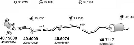 ASSO ART4766 - Система випуску ОГ autocars.com.ua