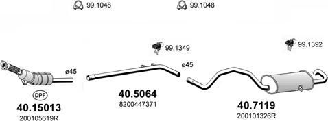 ASSO ART4774 - Система випуску ОГ autocars.com.ua
