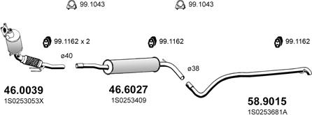 ASSO ART4779 - Система випуску ОГ autocars.com.ua