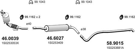 ASSO ART4800 - Система випуску ОГ autocars.com.ua