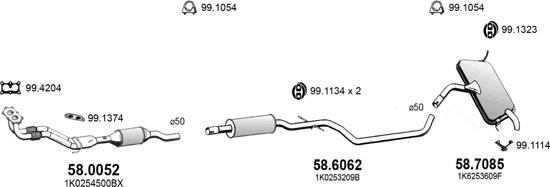 ASSO ART4833 - Система випуску ОГ autocars.com.ua