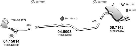 ASSO ART4836 - Система випуску ОГ autocars.com.ua