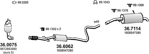 ASSO ART4913 - Система випуску ОГ autocars.com.ua