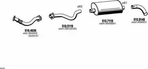 ASSO ARTTRUCK598 - Система випуску ОГ autocars.com.ua