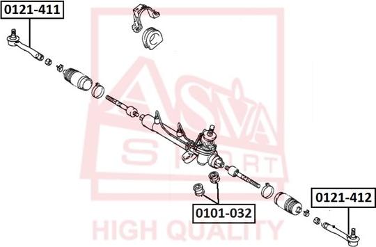 ASVA 0121-411 - Наконечник рулевой тяги, шарнир autodnr.net