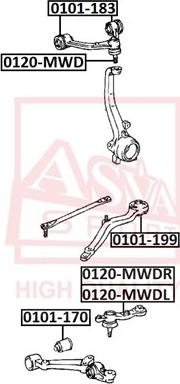 ASVA 0120-MWD - Шаровая опора, несущий / направляющий шарнир autodnr.net