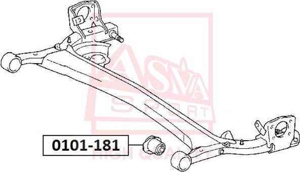 ASVA 0101-181 - Сайлентблок, важеля підвіски колеса autocars.com.ua