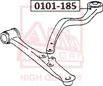 ASVA 0101-185 - Сайлентблок, рычаг подвески колеса autodnr.net