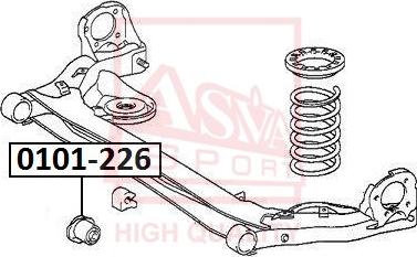 ASVA 0101-226 - Сайлентблок, рычаг подвески колеса avtokuzovplus.com.ua
