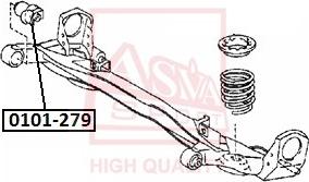 ASVA 0101-279 - Сайлентблок, важеля підвіски колеса autocars.com.ua