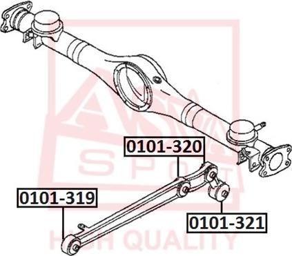 ASVA 0101-319 - Сайлентблок, важеля підвіски колеса autocars.com.ua