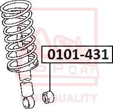 ASVA 0101-431 - Сайлентблок, важеля підвіски колеса autocars.com.ua