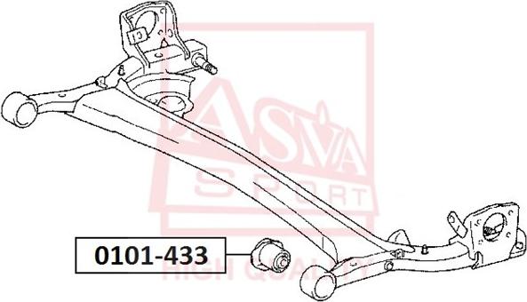 ASVA 0101-433 - Сайлентблок, важеля підвіски колеса autocars.com.ua