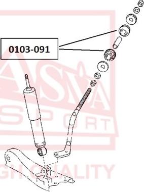 ASVA 0103-091 - Сайлентблок, важеля підвіски колеса autocars.com.ua