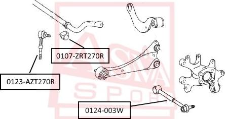 ASVA 0124-003W - Важіль незалежної підвіски колеса autocars.com.ua