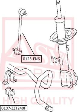 ASVA 0107-ZZT240F - Втулка, стабилизатор avtokuzovplus.com.ua