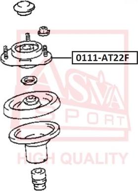 ASVA 0111-AT22F - Опора стійки амортизатора, подушка autocars.com.ua