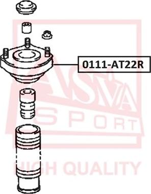 ASVA 0111-AT22R - Опора стійки амортизатора, подушка autocars.com.ua