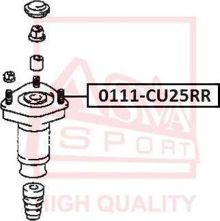 ASVA 0111-CU25RR - Опора стійки амортизатора, подушка autocars.com.ua