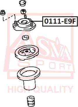 ASVA 0111-E9F - Опора стойки амортизатора, подушка avtokuzovplus.com.ua