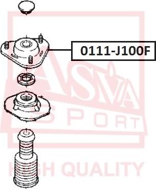 ASVA 0111-J100F - Опора стійки амортизатора, подушка autocars.com.ua