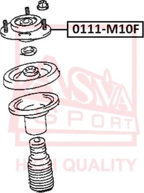 ASVA 0111-M10F - Опора стійки амортизатора, подушка autocars.com.ua