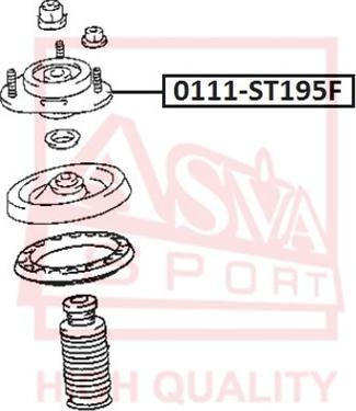 ASVA 0111-ST195F - Опора стійки амортизатора, подушка autocars.com.ua