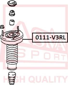 ASVA 0111-V3RL - Опора стійки амортизатора, подушка autocars.com.ua