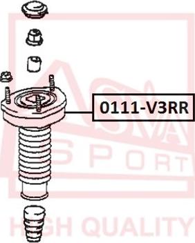 ASVA 0111-V3RR - Опора стойки амортизатора, подушка autodnr.net